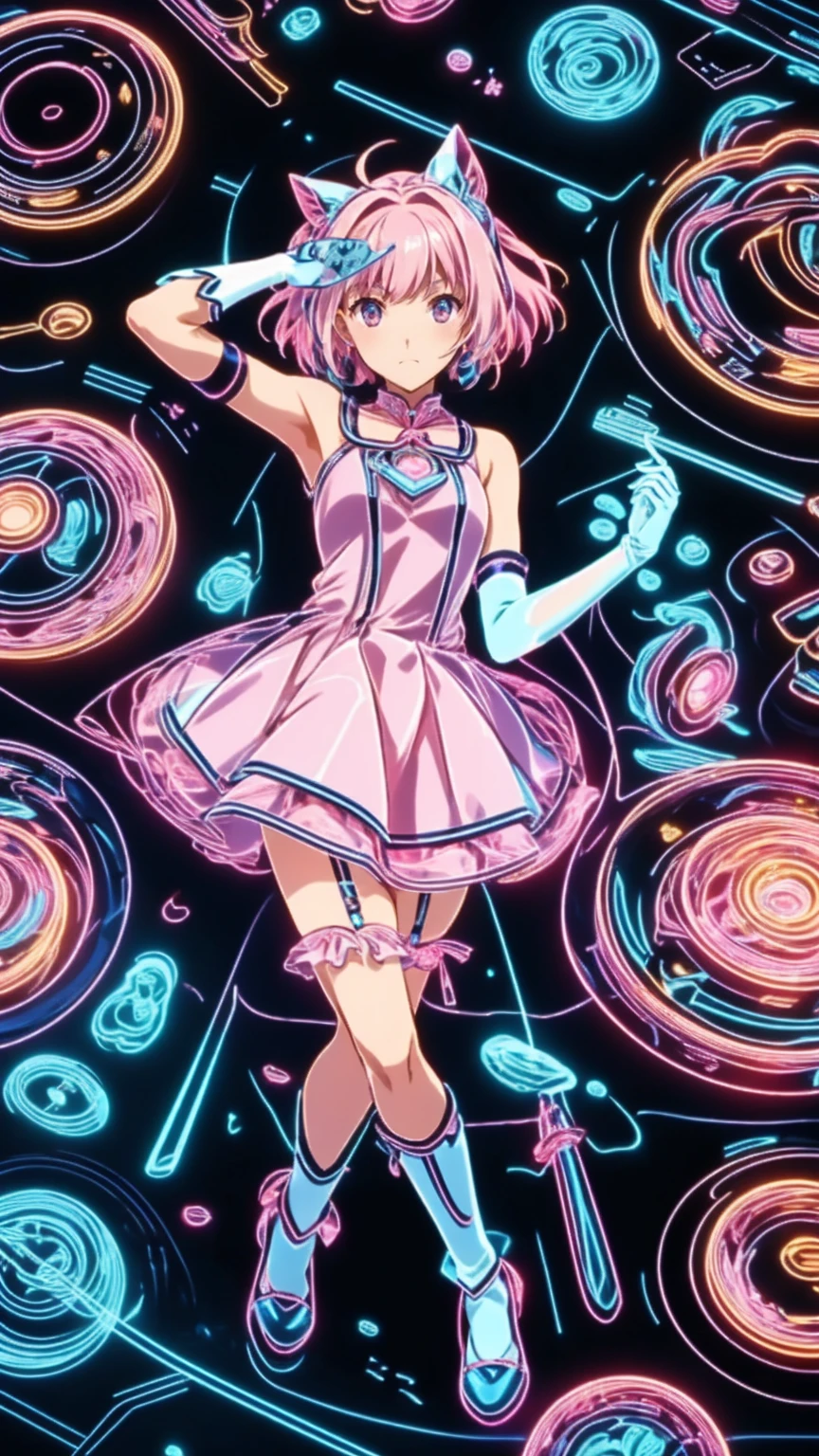 Mast, best quality, 1 girl, momo belia deviluke\ (to love ru), glass pink hair, glass eyes, short hair, headband, hair accessories, looking at the audience, front view, hands out if frame, see through undergarments, pale white skin, ass plug fox tail, sniffing white torn panty, torn pantyhose, attractive legs, legs on frame, beautiful legs,hand under panty, uncensored, nsfw, ropa extremadamente delgada y ligera transparente como el aire
