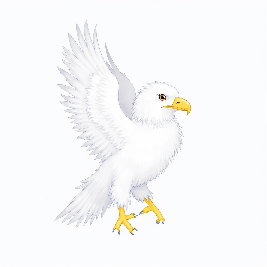 (masterpiece:1.2,EXCEPTIONAL QUALITY ,Mirror finish, Cinematic Experience, best illustrations), ultra high definition, more details,8k,16k,wallpaper,(New Year's card design drawing ),(eagle),( minimalist:2.0),( cute:2.0),(watercolor),( has a white background:2.0),(Plain background:2.0)