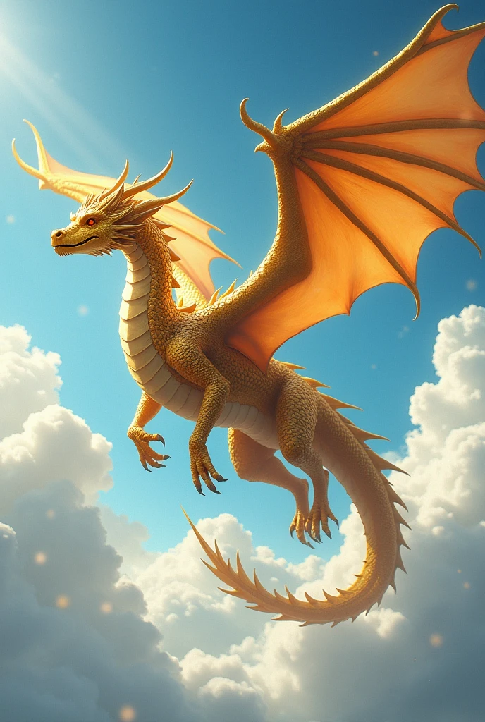 Create a golden dragon, 🐉 same as this one but refined