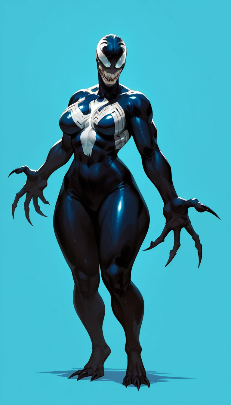 4K，realistically，charming，very detailed，There  a girl in Dingcheng，She  Spider-Gwen, Gwen Venom symbiont Costume, organic outfit, Sweat, Wearing black Spider-Man costume，（black and white：1.4） night,symbiont，poison，lots of mucus,she  spiderman，Black superhero theme，in front of the sky，Flushed face，( ， camel toe，， vulva shape：1.3）,(GGcamel toe:1.3)legs apart，25 years old，full body lesbian