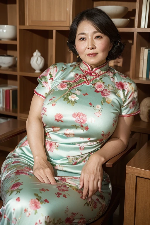 Beautiful mature older curvy ((granny)), large breasts detailed nipples, wide hips, narrow waist, ((magenta Cheongsam))), ((Chinese traditional dress)), (qipao), one-piece dress, black hair, updo hair, ((highly detailed pubic area, pelvis, lady ????????, and very fine highly detailed pubic hair)), (((very sweet smile))), looking at the viewers, (Lift the the skirt, Lift the skirt with both hands, Lift the skirt yourself), ((of the highest quality, masterpiece: 1.3)), Light on Face, (hyperdetailed middle-aged face, wrinkles, very detailed lips, Detailed eyes, Realistic pupils), HongKong restaurant, in love