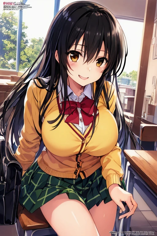 ((masterpiece)), Highest quality, Very detailed,(One Girl),RyuzoujiAkane、 Long Hair,Beautiful background ,(((Clothing))), chest, Bent body,Lie in, Look to the side, Worried face, Female genitals in full view, Drunk look, Hot body、Sweaty、Spread your legs、Opening the vagina with your fingers、Female genitalia seen deep inside、 Browsing Caution, I'm being cuckolded、Verbal invitation、In the heat、One boy、他人のchestを掴む、Sitting on a seated man, Later, the man inserted、Heterosexual, (((reverse upright straddle、chestを揉む、Sex with a man, Big penis in vagina、Intense piston movement)))、Browsing Caution, (((Vaginal 、Sticking out tongue、Intense climax、Trembling Body)))、Landscape、Deep Kiss、yellow blazer, long sleeves, green bowtie, plaid miniskirt, green miniskirt, socks, loafers