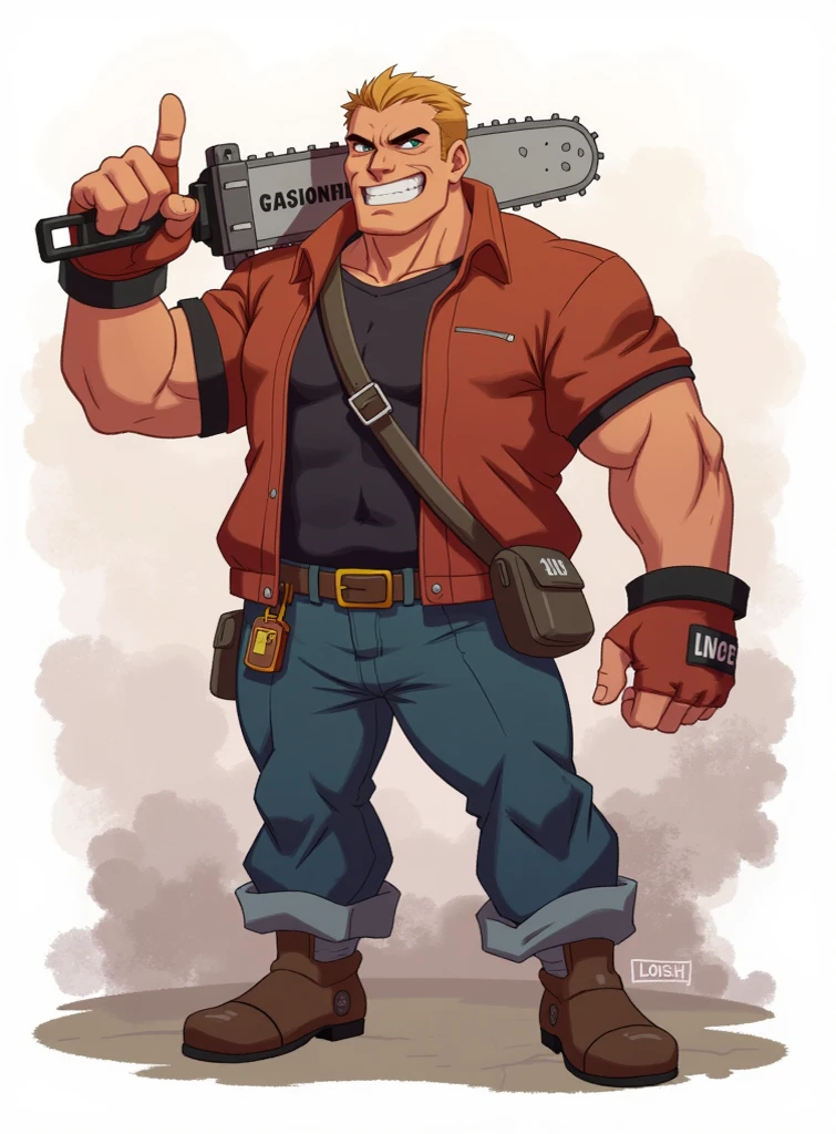 character art of power, power chainsaw man giving thumbs up, facial expressions, loish art style, loish art