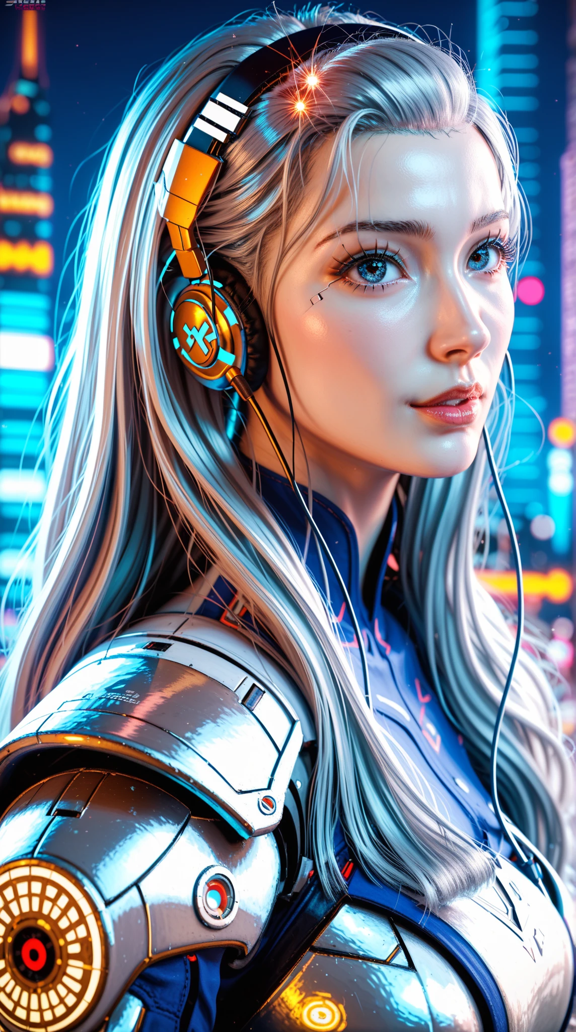 An abstract siren from Jibarro, cyberpunk, ultra realistic --auto --s2