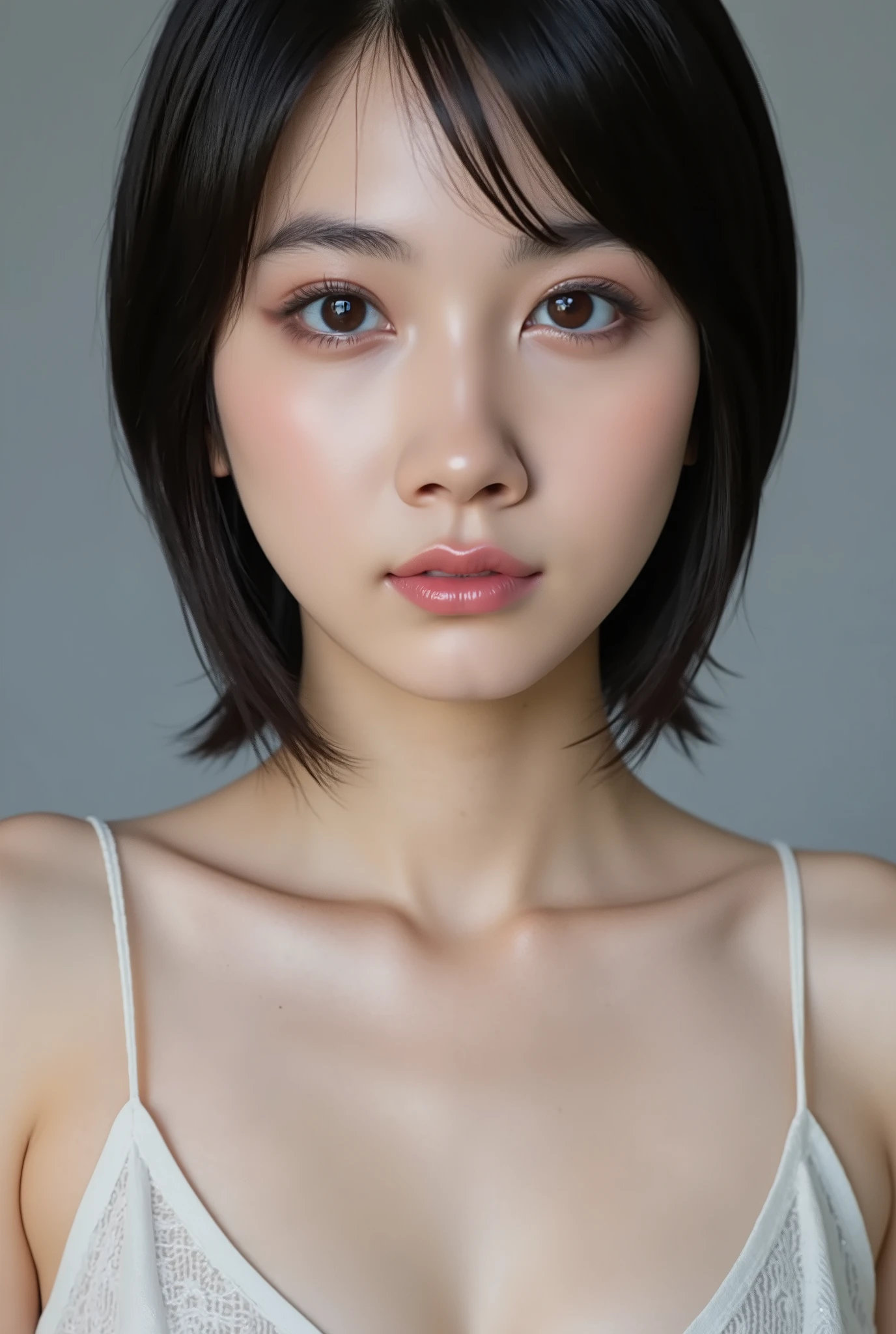 (( Japanese, petite woman, Voluptuous women, without makeup)), ( full body portrait , black hair, shorthair , very large breasts, very dark pubic hair ), white skin, Shiny, thin lips, skinny, Body Type, delicate and charming collarbone , 最 High Quality , RAW photos, realistic, face, とても beautiful, cute, writing directly from the bottom of the dress border depth , high resolution, 超 Details, Details, Very Details, extremely Details eye and face, Sharp Eye, sharp concentration , Cinema Lighting, masterpiece, 最 High Quality ,16k,8k, beautiful,Get used to it, exquisite,extremely Get used to it, finely Get used to it, High Quality , insanely Get used to it, ultra Get used to it, 超 high resolution, 超 High Quality , beautiful face, Japanese , nsfw,When naked , (Completely naked, cute girl, twin tails :1.6),Cinema Lighting , Detailsな乳首,