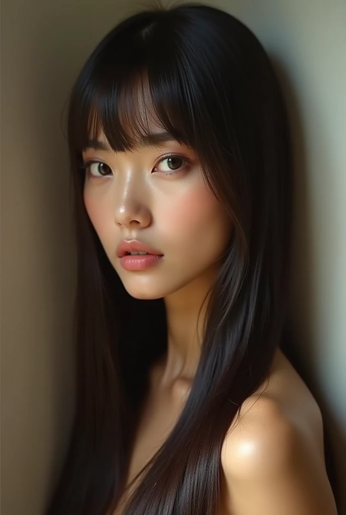 Self-portrait of a beautiful young woman