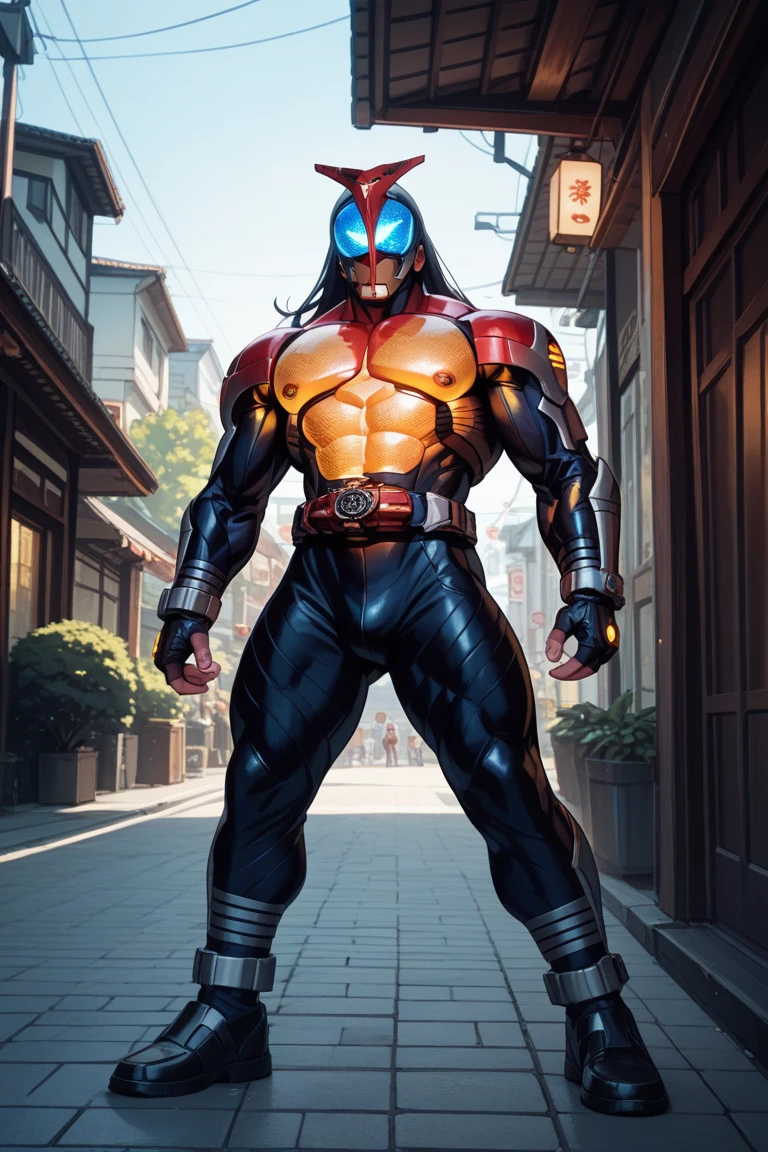 Backstreets,      Japanese   ,     Attractive young people     ,  glowing Kamen Rider suits            , 18 years old,       Toned Muscles     ,    is tall  ,     long hair,       long bangs    、Sensual Appearance,       I'm going to ejaculate on my crotch bulge   