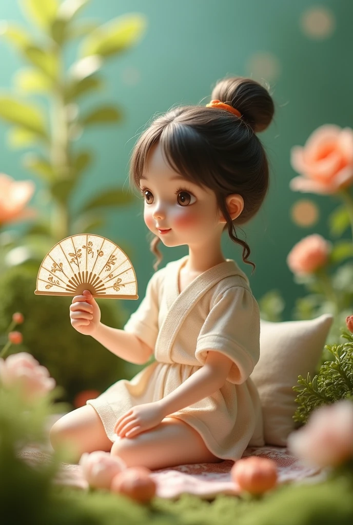 (Sandbox:1.4),cinematic angle,(cute female child,anatomically correct,full body,Masterpiece camellia,Masterpiece Hanfu,smile),(paper art,Quilted paper art,geomerty),(extremely colorful, Best quality, high detailed, Masterpiece, Cinematic Lighting, 4K, Chiaroscuro)