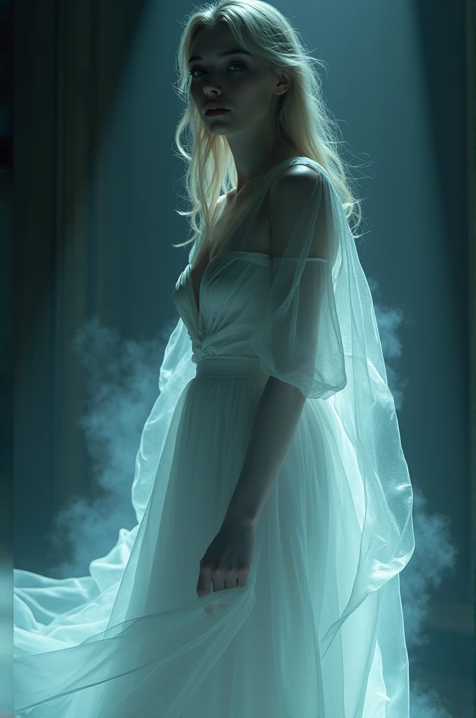 Ghost woman alone.