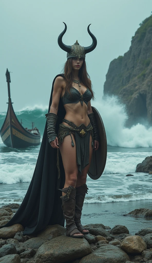 arafed guerreira with a sword and a sword in her hand, north adult guerreira, barbarian woman, very beautiful barbarian woman, retrato de uma barbarian woman, barbarian warrior woman, uma mulher berserker muito bonita, viking feminino, north guerreira, guerreira, female Lightning Genasi, retrato de uma barbarian woman, barbarian class, female dwarven warrior