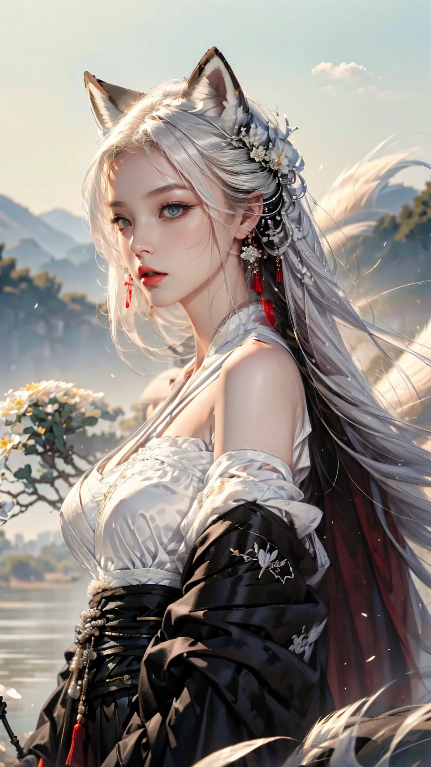 Ink painting, ink painting, splash-ink, ink splash, calligraphy, Chinese characters, Chinese character background
(Red crowned crane:1.2)1girlWhite hair, Hanfu,upper body
A shot with tension(sky glows red,Visual impact,giving the poster a dynamic and visually striking appearance:1.2),Chinese Zen style,impactful picture,
<lora:~Q?-d Red crowned crane:0.8>