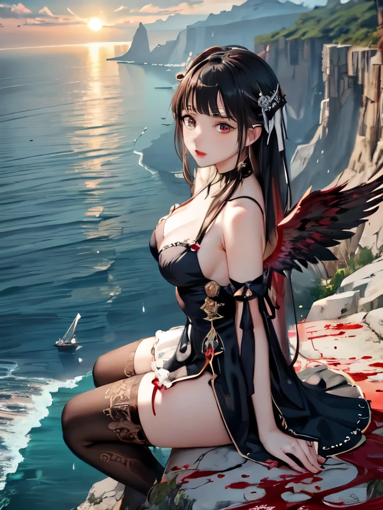 ((best quality)), ((masterpiece)), (detailed), alluring succubus, ethereal beauty, perched on a cloud, (fantasy illustration:1.3), enchanting gaze, captivating pose, delicate wings, otherworldly charm, mystical sky, (Luis Royo:1.2), (Yoshitaka Amano:1.1), moonlit night, soft colors, (detailed cloudscape:1.3), (high-resolution:1.2)