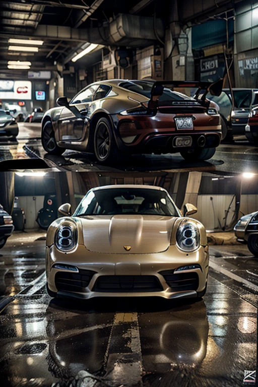 Image of a Porsche Cayman discovered in a parking area at a restaurant, December 2015