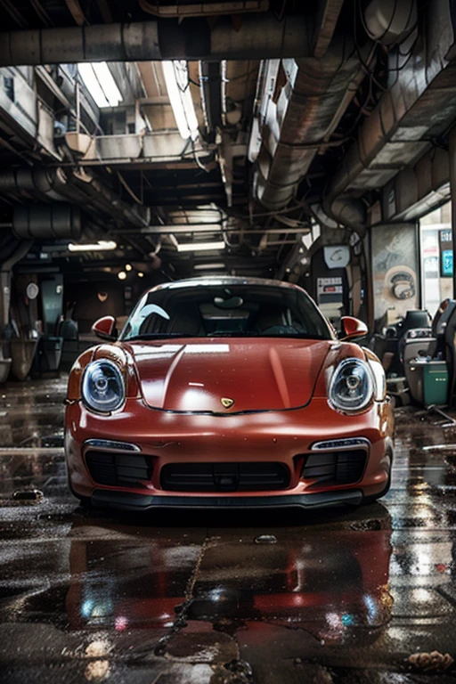 Image of a Porsche Cayman discovered in a parking area at a restaurant, December 2015