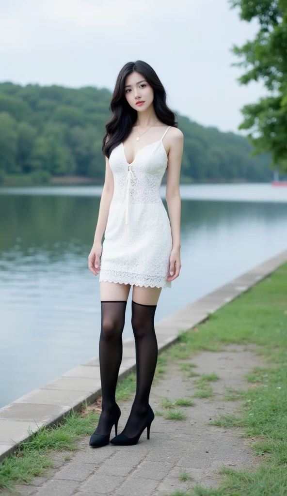 1 girl, detailed, beautiful, cute, full body shot, scenic view, professional photo
<lora:Nightgown By Stable Yogi:0.8> lime nightgown, miniskirt, thighhighs, high heels