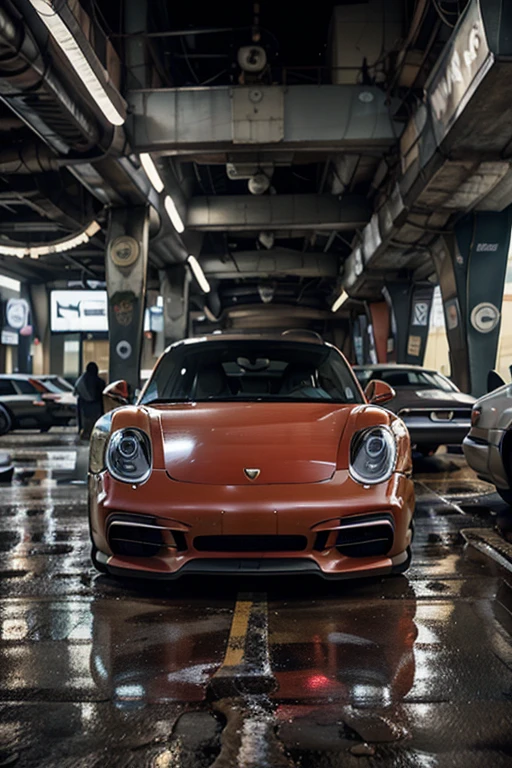 Image of a Porsche Cayman discovered in a parking area at a restaurant, December 2015