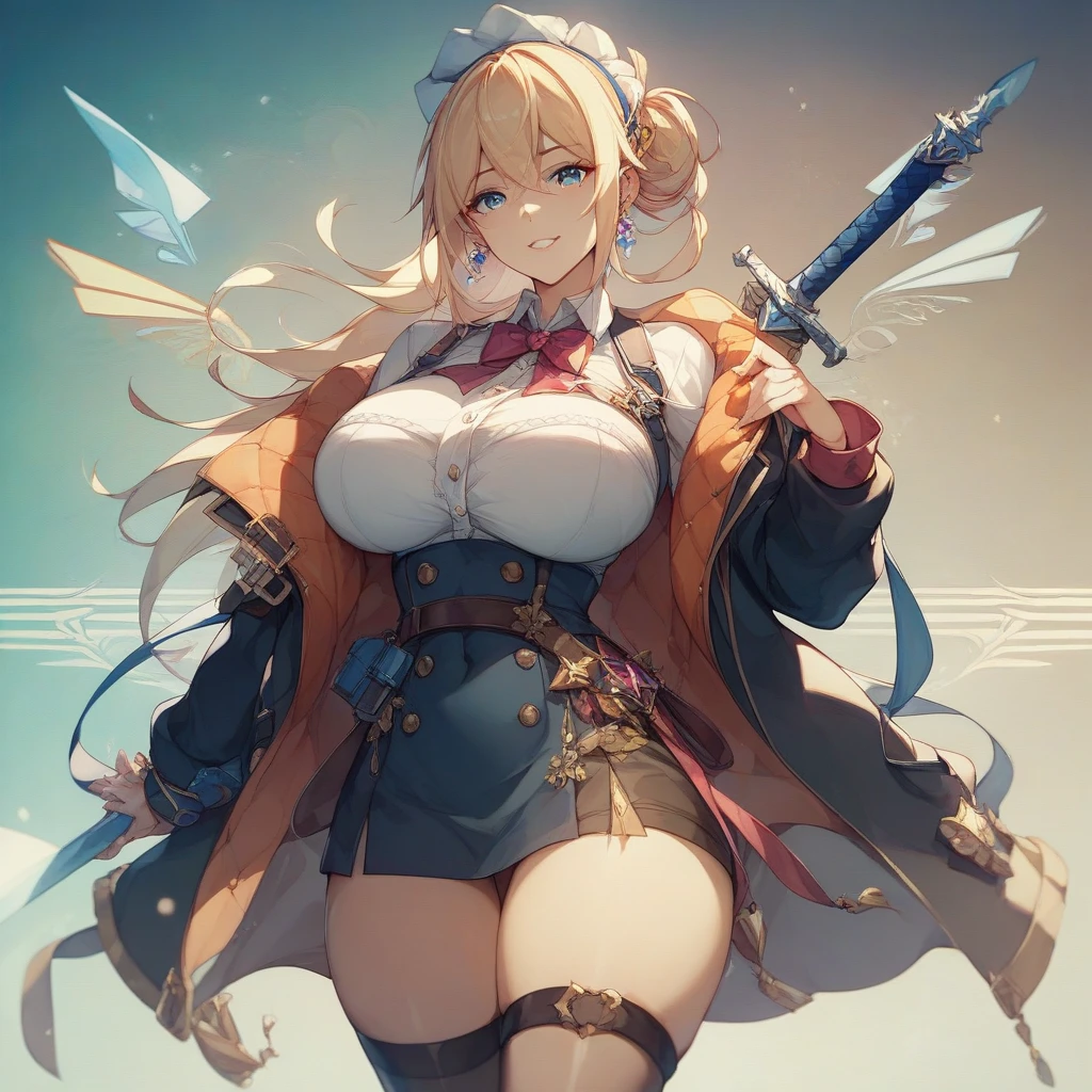 Girls wear skirts，it's a perfect face，seminu,Willow waist,(real, realistically), (depth of fields),striped hair,thick thight,view the viewer , insanely details, Complicated Details, skeleton costume,(Lop), Lower chest skeleton costume,Shiny holographic skeleton costume:1.1 , Big breasts sag,hair blonde,Redlip ,see-through skirt，(((8K，winning art，dynamic poses)))，