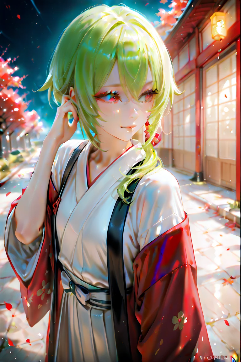 Young man in kimono　