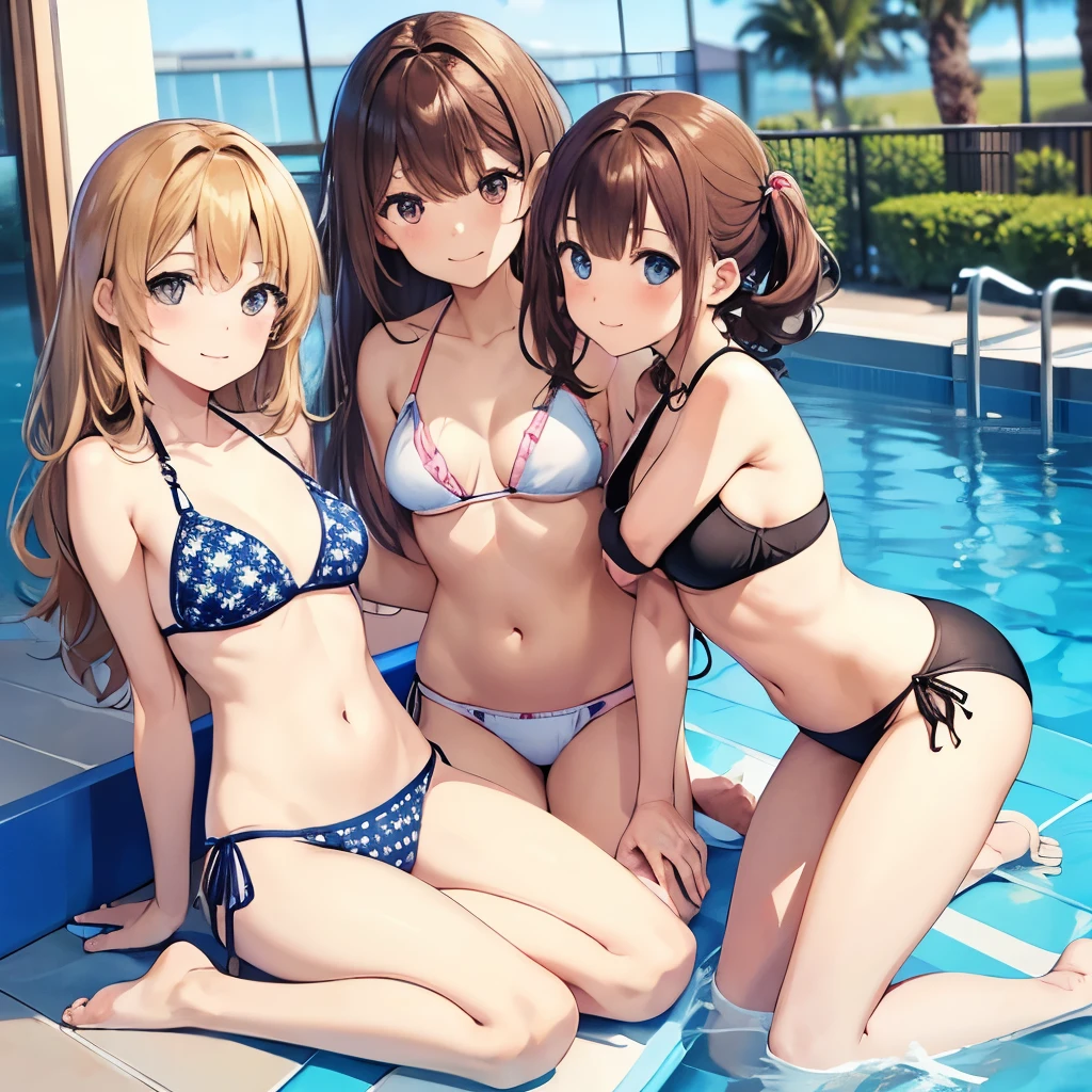 ((masterpiece, highest quality, High resolution, 超High resolution, pixel perfect, Depth of written boundary, 4k, RTX, human development report))), 1 girl, single, alone, beauty、see the whole body、 ((green eyes, beautiful((masterpiece, highest quality, High resolution, 超High resolution, pixel perfect, Depth of written boundary, 4k, RTX, human development report))), , beauty、see the whole body、(masterpiece: 1.2, highest quality, masterpiece, Clearer images), (Bright colors), ((Take clear photos even from a distance)), (((multiple girls))), (Harem), (School classmates), (((swimsuitはどれも異なるデザイン))), (((Everyone has a different hairstyle))),(((Everyone has a different expression))),(()), ((prostitution婦)), (cute Japanese((6 girls))), (((infant'face))), ((group shot)), (group selfie), ((ass visible through thighs))、wide angle, ((((Angle looking up from below)))),soft light, ((((laugh with your mouth wide open)))), (slightly larger breasts), ((prostitution)), (lure), ((viewers love it)), (((A lot of hearts are flying))), Landscape、(((show panty:1.6)))、((breast grab:1.3)),(((bra lift:1.2)))、 ((green eyes, beautifulまつげ, realistic eyes)), ((detailed face, blush:1.2)), ((smooth texture:0.75, lively质感:0.65, lively:1.1, Anime CG style)), medium breasts, perfect body, beautifulくびれ、beautiful美脚、thin、smile, Aerith Gainsbourg, hair ribbon, bracelet, brown hair, side lock, parted bangs, green eyes, Braid, (((swimsuit、bikini、2012年に流行したswimsuitのデザイン)))、((((M spread legs:1.4)))、((breast grab:1.3)),(((bra lift:1.2)))、one eye closed、stick out one's crotchまつげ, realistic eyes)), ((detailed face, blush:1.2)), ((smooth texture:0.75, lively质感:0.65, lively:1.1, Anime CG style)), medium breasts, perfect body, beautifulくびれ、beautiful美脚、thin、smile, attractive way to sit, 1 girl, Aerith Gainsbourg, hair ribbon, bracelet, brown hair, side lock, parted bangs, green eyes, Braid, (((swimsuit、bikini、2012年に流行したswimsuitのデザイン)))、((((M spread legs:1.4)))、((breast grab:1.3)),(((bra lift:1.2)))、one eye closed、stick out one's crotch