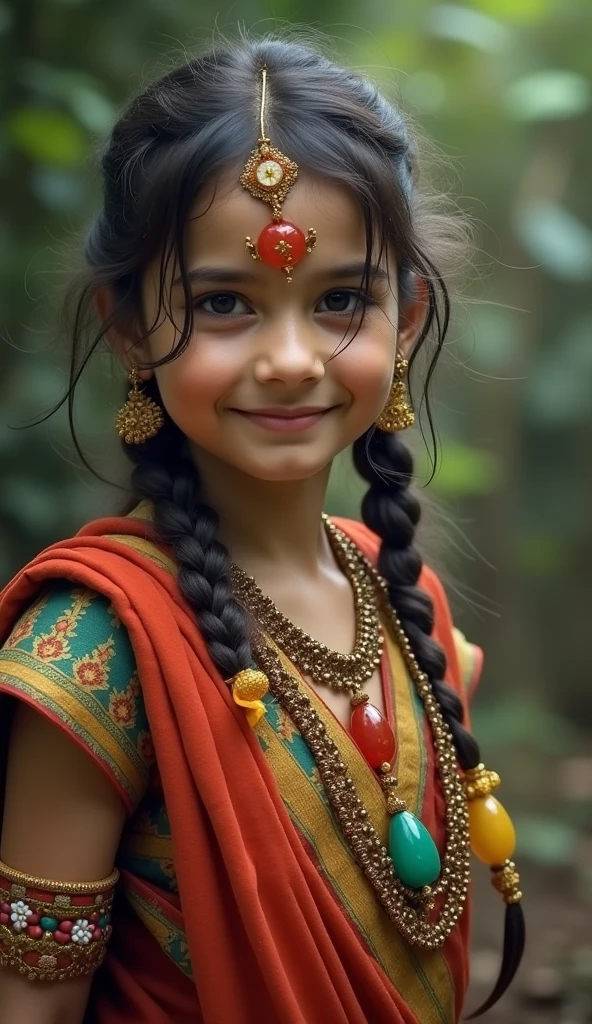 Indian. long hair girl half headshave
