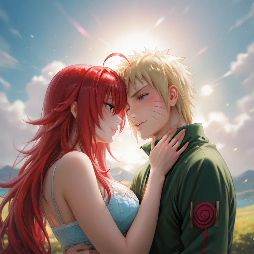  Naruto Uzumaki ,  Rias Gremory  , couple , love , romance 