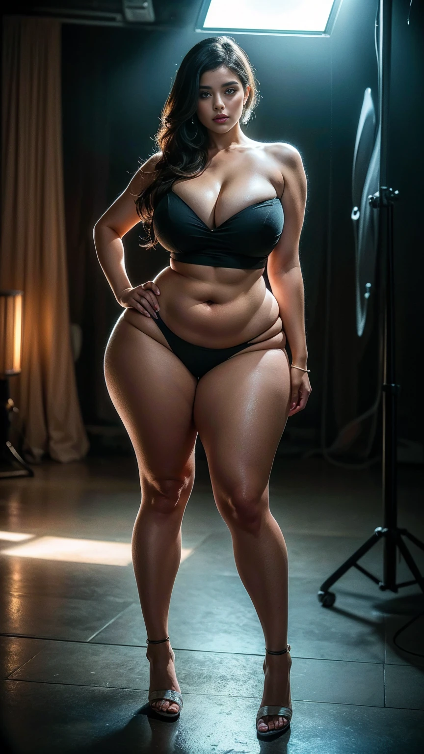 mulher araffe, beautiful thick female, colorful summer sexy outfit, curvy model, corpo grande, beautiful curvy female, ela tem uma barriga redonda, thicc, modelo body curvy, corpo voluptuoso, coxas grossas, obra de arte, (fotorrealista), (melhor qualidade), qualidade perfeita, Sozinho, (olhos detalhados:0.9), sexy, Rosto muito lindo, curved, gordinho, rolos de gordura, rolos de barriga, macio, Umbigo grande e profundo, love handles, thunder thighs, thick girl, thick ass, 1girl, thick butt, {{masterpiece}}},{{{best quality}}},