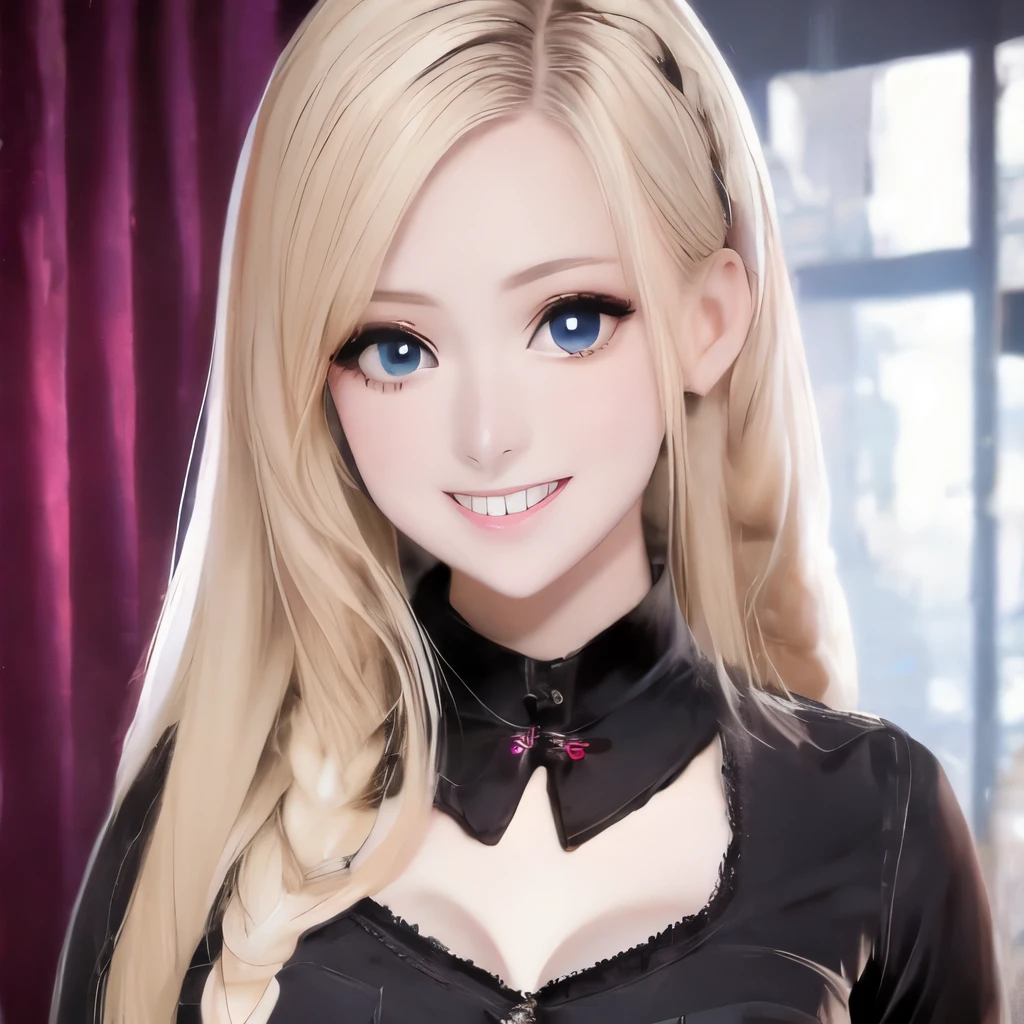 Masterpiece, absurdres, fine detail, HDR, highly detailed face and eyes, photorealistic, smiling, Abad, a blonde woman in a black outfit sitting on a white wall , wearing Abad, Abad_face tattoo, animal ears, <lora:Abad:0.7>