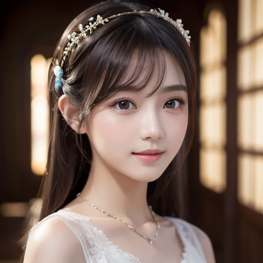 最 High Quality , masterpiece, High ResolutiOn,  One Girl , , ( enchanting smile: 0.8), Star Eyes , Chinese Hanfu,  hair accessory,  necklace,   jewelry,  beauty, On_body, tyndall effect,  realism, Shadow Room, Light Edge, Two-tOne Lighting, ( High Detail Skin : 1.2), 8K UHD,  SLR during homework, Soft light,  High Quality ,  Volume Lighting , Hidden Photos, High ResolutiOn, 4K, 8k,  background blur , Light tulle,