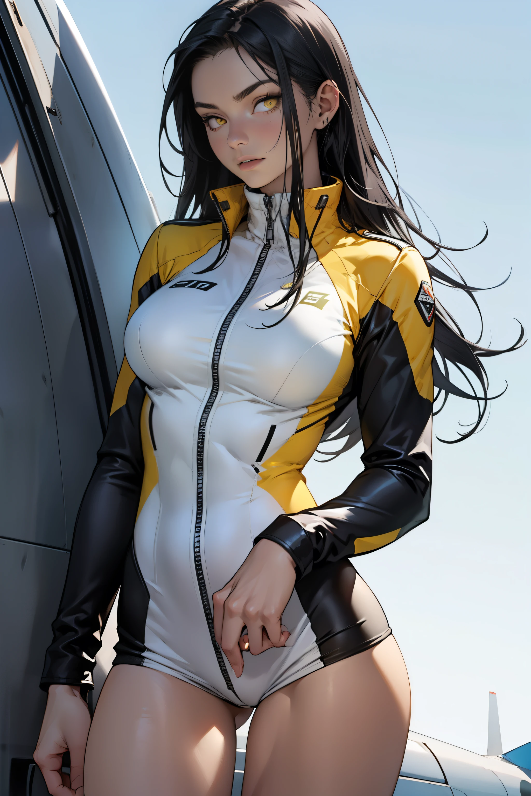 Beautiful woman with detailed defined body, role-playing using Indonesian Task Force 81 troops, wearing the costume of Indonesian Task Force 81 troops, big breasts, thin waist, plump buttocks