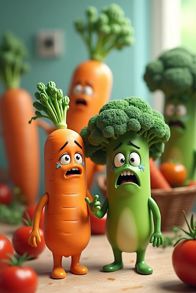 Vegetables funny crying 