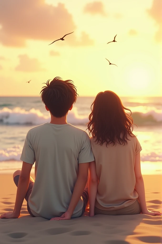 Jungkook of BTS and Ningning of Aespa, this two walk together near of sea
