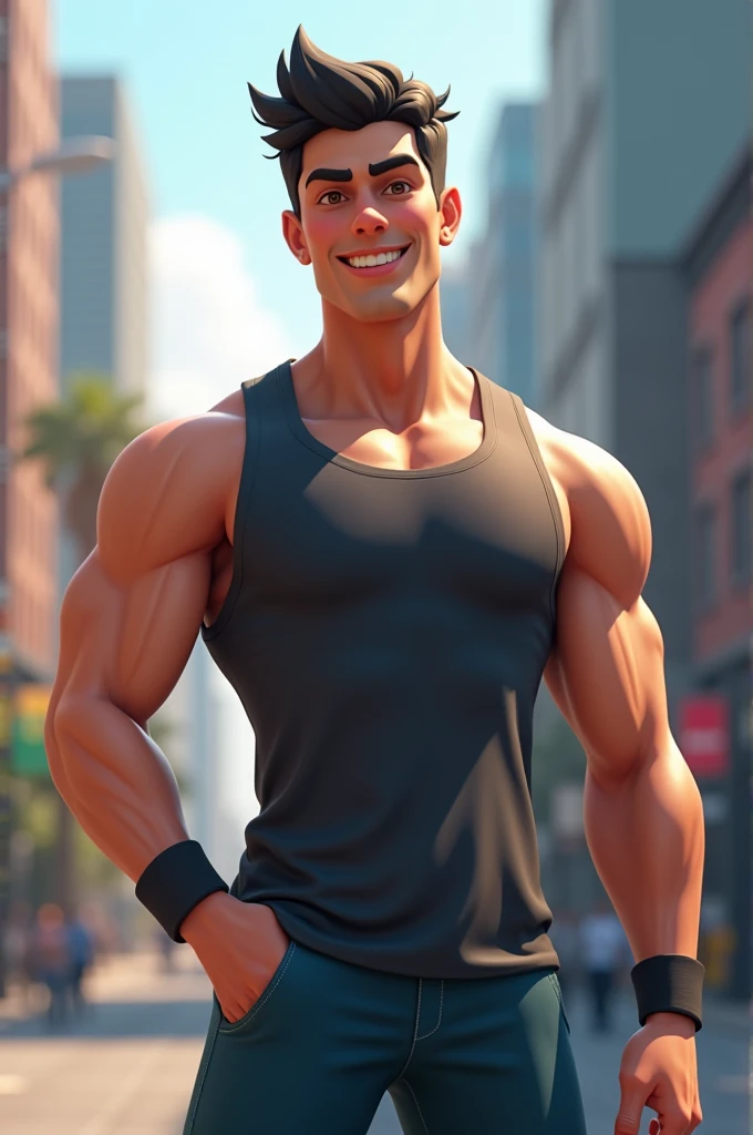 Man full body,bike shorts,,pixar,high qualiy

