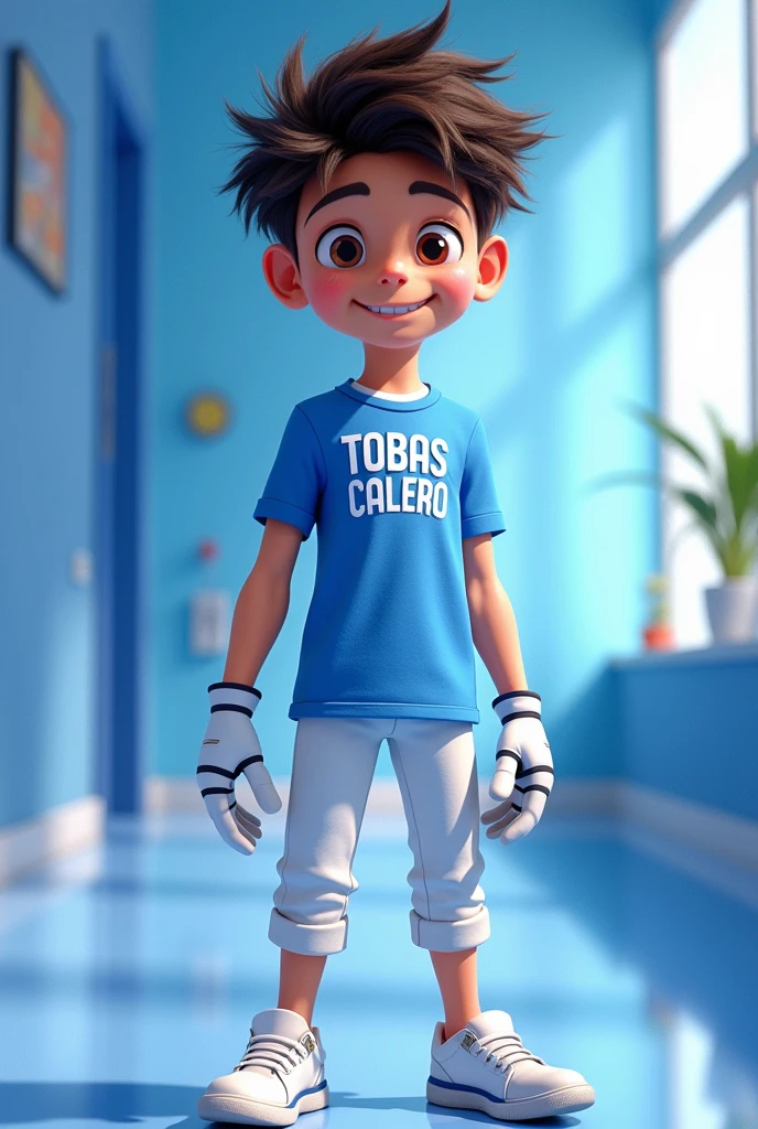 (melhor qualidade,3D rendering:1.2),Detailed adult holding blue eyes naked boy in one hand,Sharp scissors in the other hand,poster art,Disney,Estilo Pixar,cores vibrantes,soft lighting