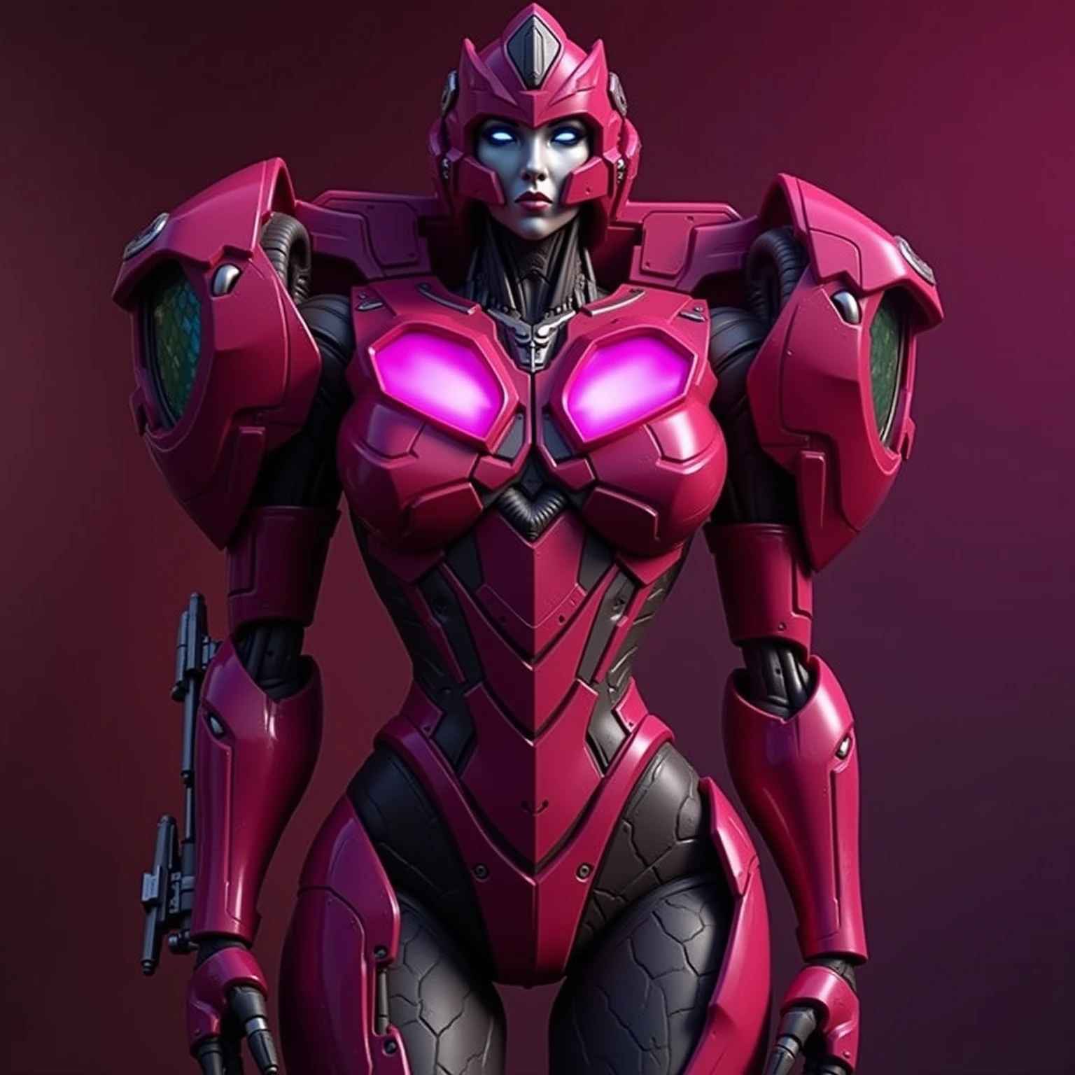 transformer,Arcee,sexy glamour poses,cover,Maxim,articles,video games,dating,cybertronians,illustration,ultra-detailed,realistic,portrait,vivid colors,studio lighting