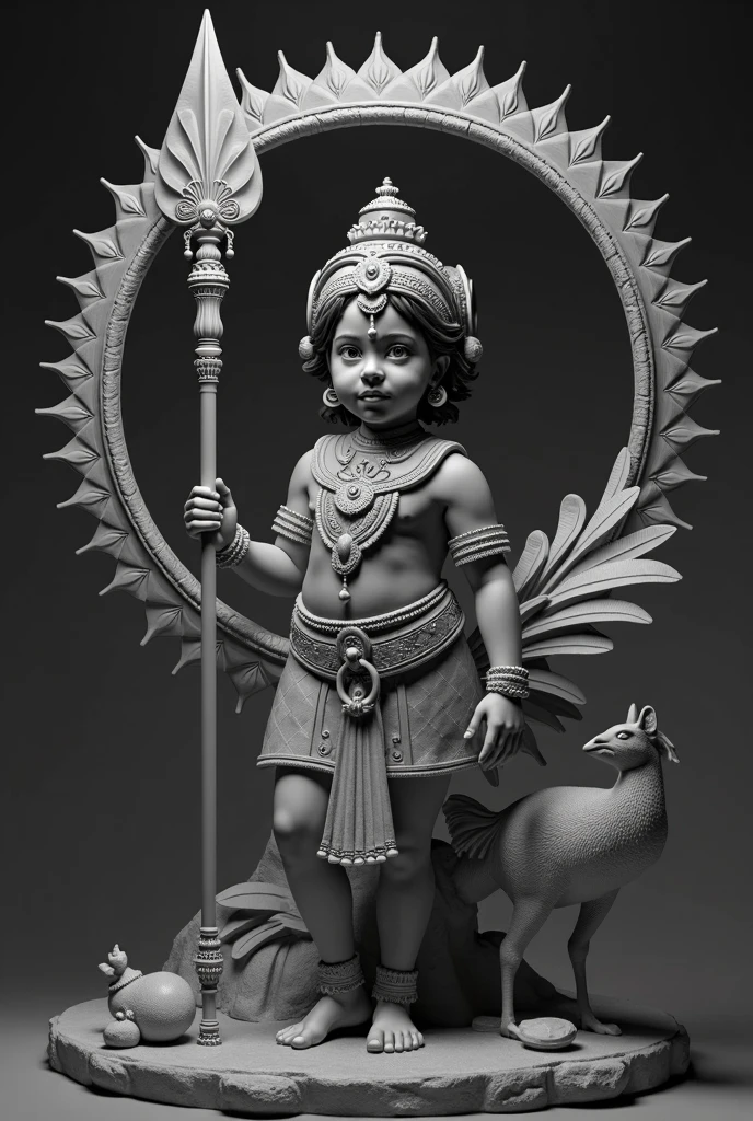 Young Shree krishna black 
sculpture