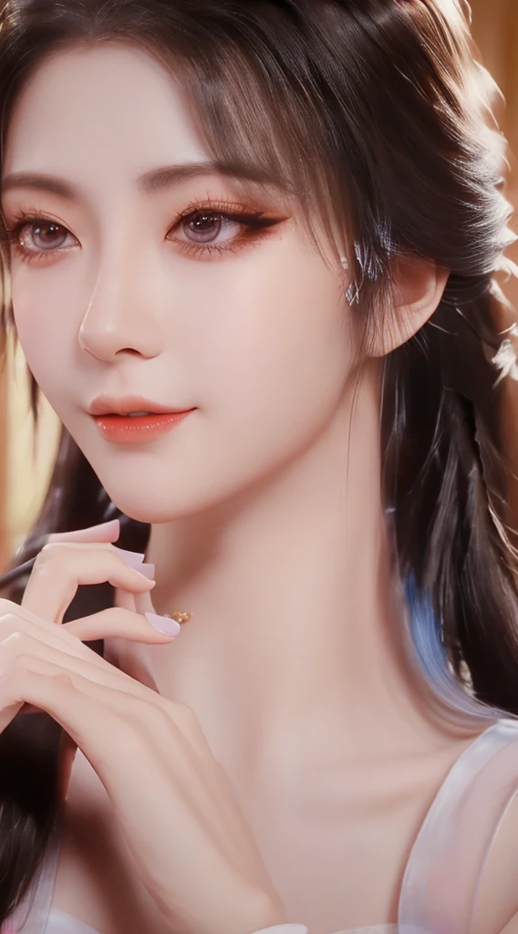 ultra realistic 8k cg, picture-perfect face, flawless, clean, masterpiece, professional artwork, famous artwork, cinematic lighting, cinematic bloom, perfect face, beautiful face, beautiful eyes, fantasy, dreamlike, unreal, science fiction, huge breasts, beautiful clothes, lace, lace trim, lace-trimmed legwear, absurdly long hair, very long hair, (rich:1.4), prestige, luxury, jewelry, diamond, gold, pearl, gem, sapphire, ruby, emerald, intricate detail, delicate pattern, charming, alluring, seductive, erotic, enchanting, hair ornament, necklace, earrings, bracelet, armlet,
((1girl, ))
<lora:DA_YanLingBlueClothes:0.8>