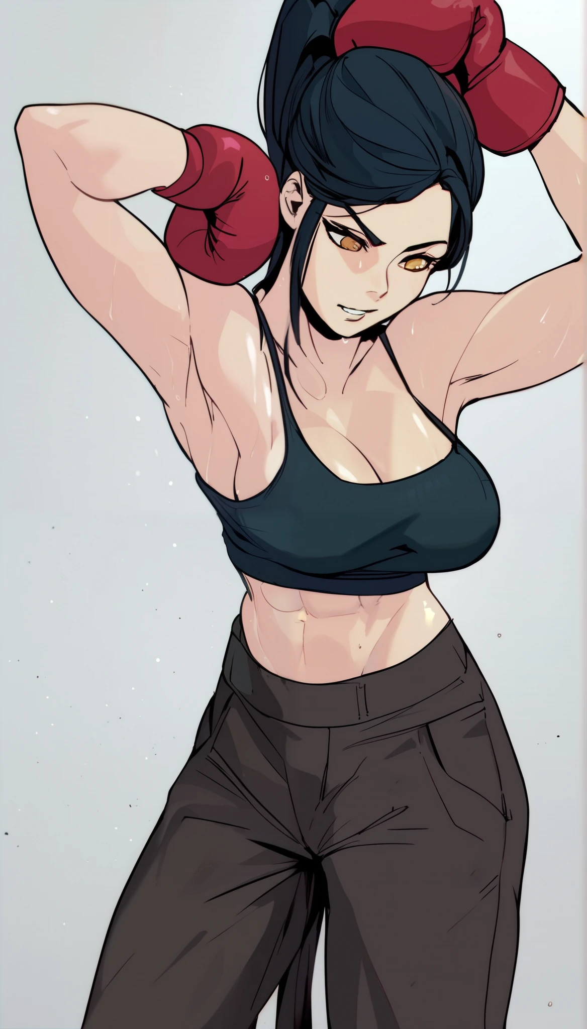 8k, masterpiece, highest quality, best quality, official art, beautiful and aesthetic, extremely detailed, (fractal art: 1.3), colorful, highest detailed, perfect face, upper body, HDR, sexy, wide hips, thicc figure, Detailed face, Detailed eyes, brown eyes, perfect face, perfect eyes, ( tall femboy, he has a big ass, slim waist, pretty face, long brown hair, sharp jawline, he wears traditional Japanese Shinobi attire, he is sexy, he is beautiful, he has black eyeliner, he has makeup, he has a girly face, he is tanned, he has small , he is shy, he wears blush, he has a hydro vision, he has a small penis, small dick, genitalia outline, detailed genitalia outline, hips wider than shoulders, slim torso, black lipstic, e-girl makeup, blushing, sweaty, orgasm face, pretty, sharp jawline, brown eyes, cute, thigh high socks)