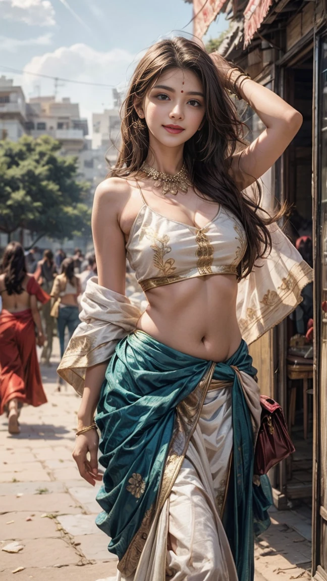(1indiangirl:1.3),solo,__body-parts__,
official art, unity 8k wallpaper, ultra detailed, beautiful and aesthetic, beautiful, masterpiece, best quality,Fantastical Atmosphere, Calming Palette, in the Tokyo streets, sexy, unconcerned, bare shoulder, unconcerned, NSFW,