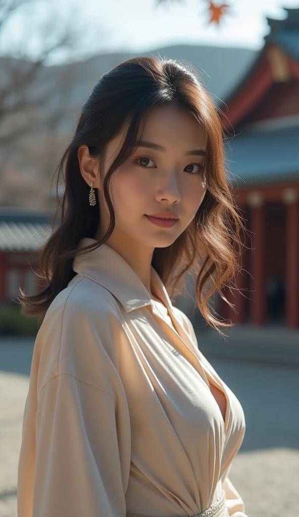 One girl, Mature Woman, photograph, Realistic, Highest quality, Detailed face, Detailed Background, Diffused sunlight, Depth of written boundary, Bokeh, China dress, sexy, Tribal pattern