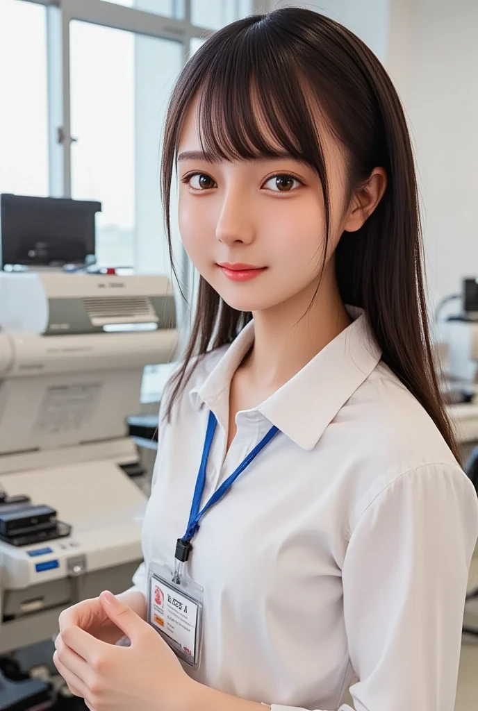 a lot of details, (slender waist), 30 years old, detailed black hair, beautiful detailed hair, super fucking beautiful, complex details beautiful and delicate eyes, perfect hands, (small breasts best quality), perfect and delicate limbs, detailed skin, best quality, ultra-detailed,
medium long shot, (from side:1.2), depthoffield, sitting, Long hair, thinking, white thighhighs, interview suit ,pantyhose, pale blue Clothes, (A scene where you are seriously using your computer:1.3)with a chair, in the office,