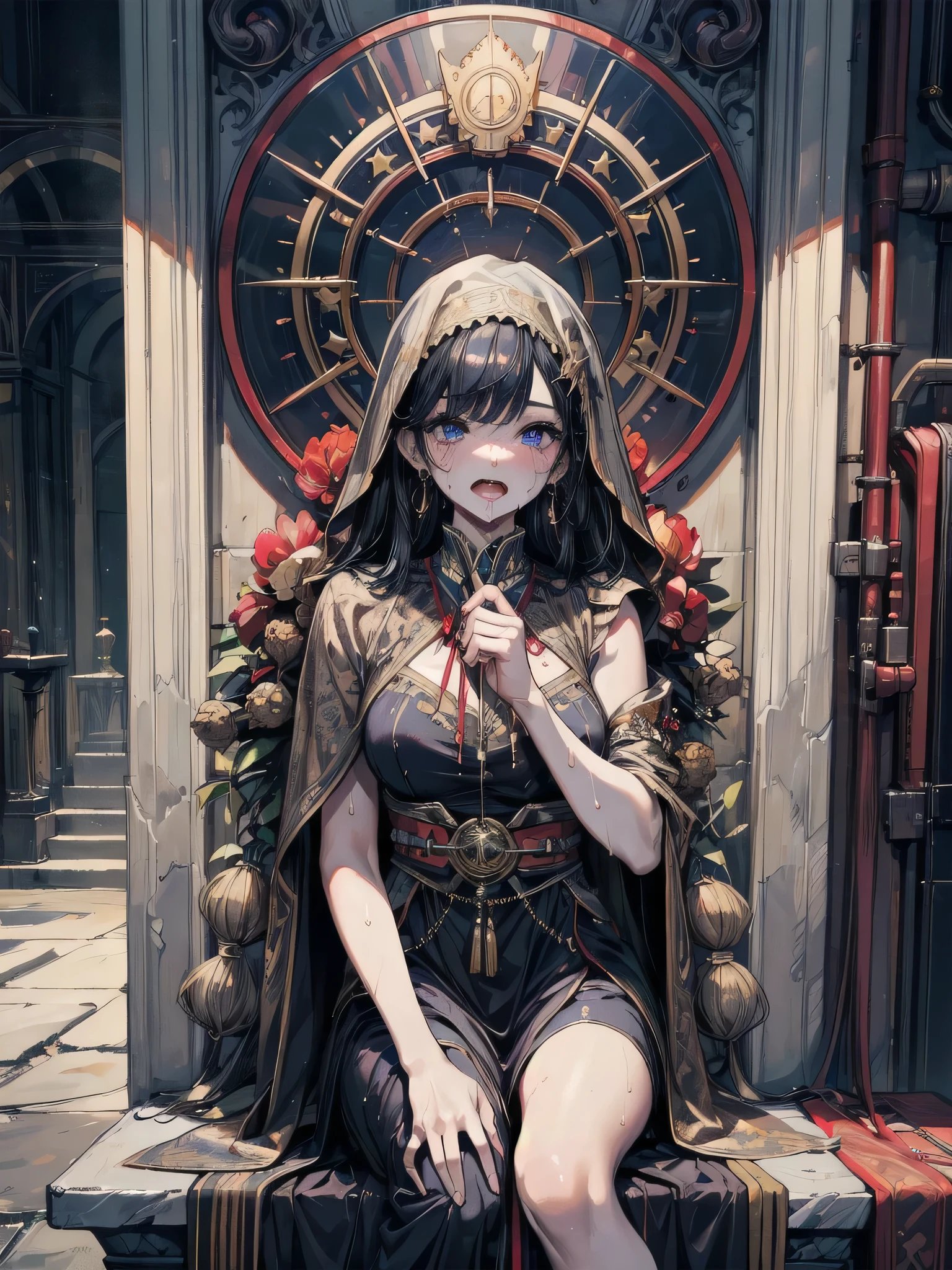 (ghosty:1.85) (doctor:1.5) (nurse:0.65) girl, (white doctor coat:1.4), (spirit, spiritual:1.2), 1girl, perfect and well designed glowing shiny eyes, (beautiful detailed eyes:1.05), natural medium breasts, slim body, beautiful and delicate cute face, (face detail), ((realistic face)), pores, ((pale grey skin)), detailed skin, realistic skin, (((bioluminescence))), ((shiny skin)), (multicolored gradation skin), (monster girl:1.25), human face, medium length hair, hair voluminous, (((((multicolored gradation hair))))), (dark-haired:1.75), super high resolution, 8k, parameters Best quality, (masterpiece:1.4), (magic accessories:1.4), bracelets, extremely detailed thick tight ((white:1.5), (green:1.2), (pink:0.5)) (medical uniform:1.5), (shirt:1.7), (pants:1.3), (standing nipples under cloth:1.3), (cameltoe:1.5), (neckline:1.3), (cleavage:1.4), (decolette:1.5), Young Girl, Little Beast, (Smile:0.9), (pale Skin:1.85), ultra detailed, photorealistic, ((Real image)), (best quality:1.4), super high resolution, (Realistic 2.0), More details, (((1girl))), {(medical ward:1.2)|(doctor office:1.2)}, (beautiful and aesthetic:1.2), (fractal art:1.4), (cinematic light:1.1), (DUTCH ANGLE:1.2), full body, 16K, HDR, RTX, Ray Tracing, Radiosity, Anisotropic Filtering, Subsurface Scattering, (((magic lights))), metallic reflections, Detailed, Realistic, 4k highly detailed digital art, (cool_color), extremely detailed CG unity 8k wallpaper, vibrant colors, (seductive sitting pose:1.6)
