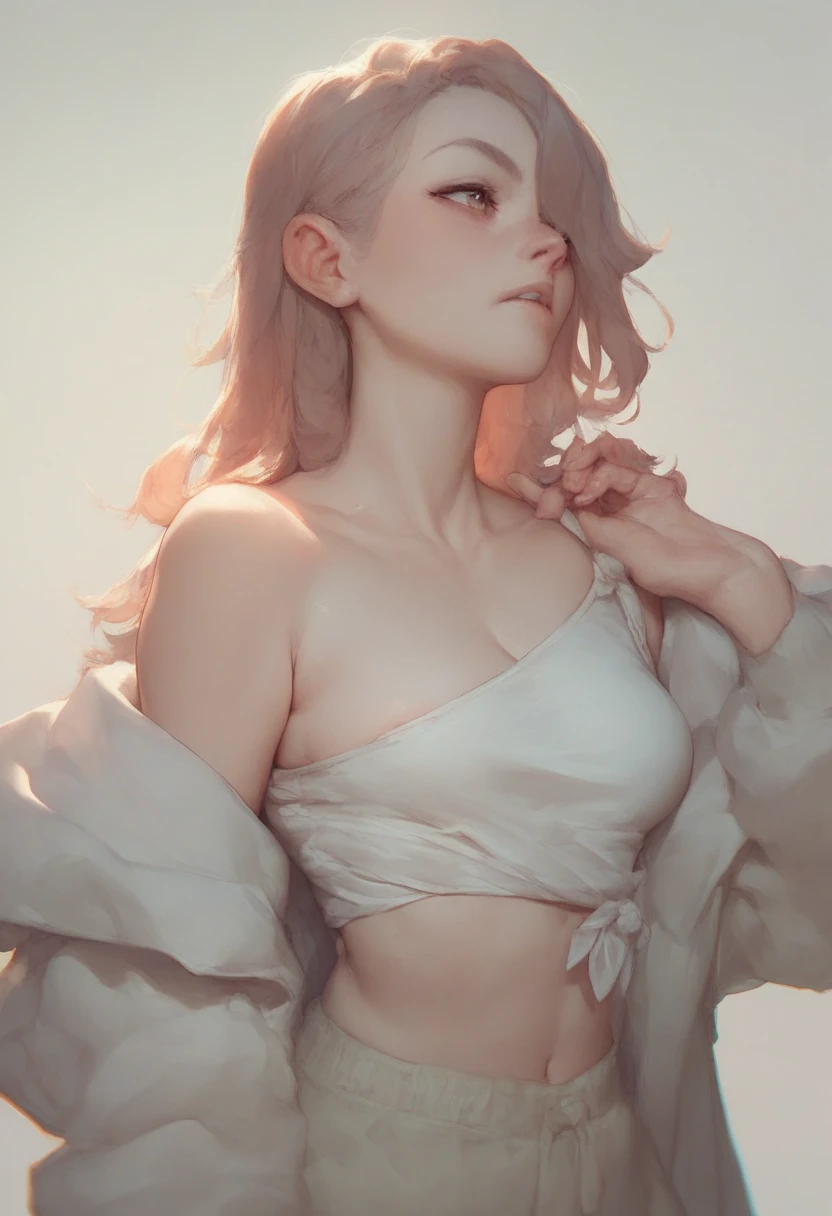 (masterpiece:1.2, best quality), (real picture, intricate details), (1lady, solo, upper body, big tits), twin braids, pink hair, green hair, gradient hair,moles under eyes, NSFW,nude , facing camera,night time, colour correction,