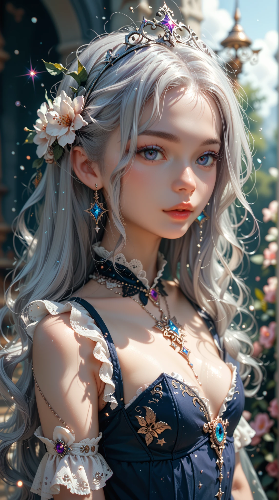 Hiding in the tomb、Hair flow、 ((highest quality、masterpiece、8k、Best image quality、Ultra-high resolution、Award-winning works)、(Accurate anatomy:1.1)、(Look at me and smile:1.1)、Shining fair skin with Ultra-high resolution、The most detailed face、Ultra-high resolution detailed face、Ultra-high resolutionの髪の毛、(Ultra-high resolutionの煌めく瞳:1.1)、Beautiful face drawn in every detail、Ancient Greek Clothing, Chest to chest, tattoo, Old ruins in the background、Ghosts around her