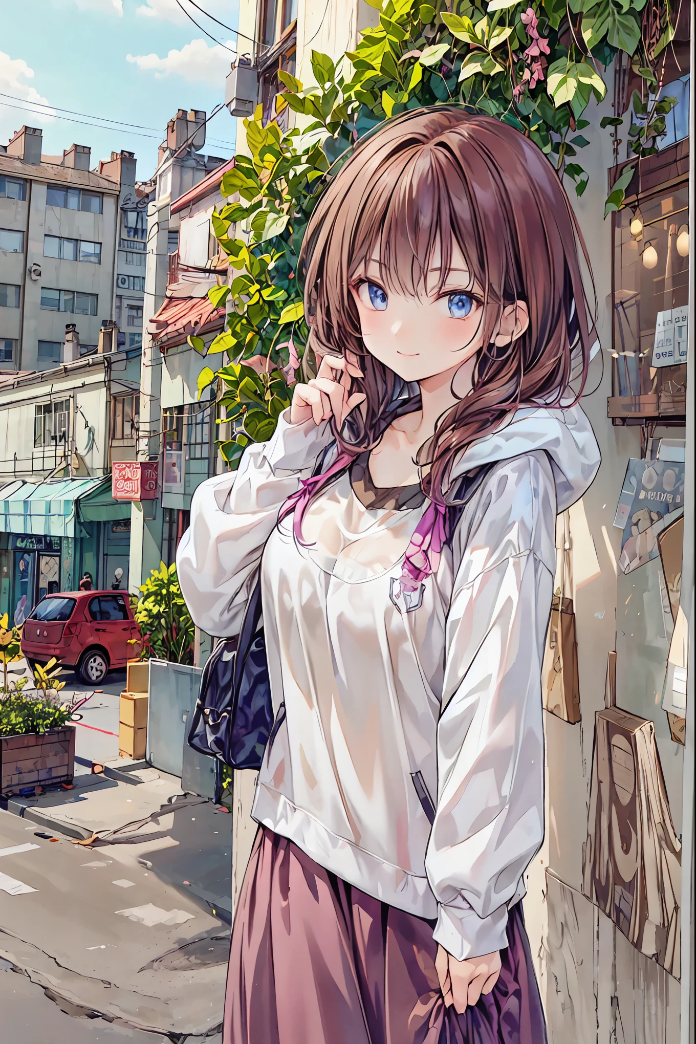 Winter clothes、Red coat、Bare legs、( Top Quality ,masterpiece:1.3, ultra high definition ),( very detailed, caustics,8k),( realistic :1.4,RAW shooting),18 years old, Japanese , cute, Looking at the camera and smiling ,( focus on the face :1.2),( face close-up :1.2),(Low position:1.3),( low angle:1.4), brown hair, shortcuts, slender beauty , messy hair,Cityscape, brown hair, shortcuts, tousled hair , short braided hair,Neat, slender beautiful woman ,Correct posture, small breasts, Beautiful Legs, Enchanting gray-blue eyes shine like stars,Droopy eyes, bright color , beautiful eyes,A delicate smile, Textured Skin, BEST QUALITY BEST , A Parody of a Gentle and Beautiful Woman , anime style 、