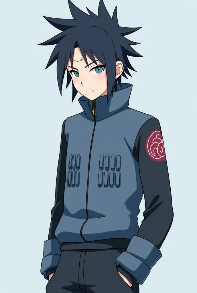 


---

✦ Görünüş:
luka ,  The blue and gray typical of Kirigakure's young ninjas wears a uniform in shades .  On the shoulder of his uniform is the symbol of the Karatachi clan .  Light, reminiscent of water waves on the chest There are patterns .

Hair: luka ’nın koyu mavi ve hafif dalgalı saçları,  gives a rebellious appearance with several tufts falling on the forehead .

eyes: Thisz mavisi gözleri,  that attracts attention and has a somewhat eerie depth . This gözler,  Reflects both his intelligence and the burden on his past .

 Scar :  A thin scar from right eyebrow to cheek ,  symbolizing both the warrior spirit and the experience gained at a young age .

Accessories: luka ,  carries a small seashell necklace around his neck . This,  represents a remnant of his family and his loyalty to his clan .  They have black gloves on their hands and fog symbols on the top of the gloves.

weapon :  Next to carrying a container and a tantō of unusual design . This tantō,  Unique to the Karatachi clan and designed to focus the power of water .


Genç yaşına rağmen luka 'nın duruşu ciddi ve odaklanmış.  As a developmental ninja ,  exudes a brave and confident air around him .  Ivy-patterned bandages under his uniform ,  resembles a warrior in continuous training .


---

This tasarım Naruto havası olacak