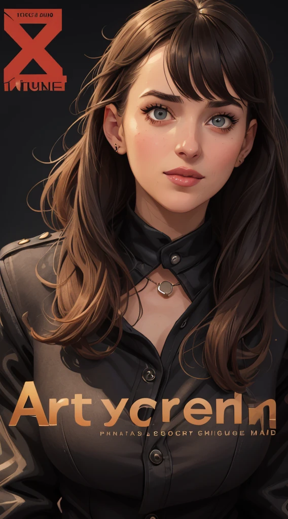 a close up of a woman in a black jacket on a cover of a magazine, in the style artgerm, ig model | artgerm, style artgerm, wojtek fus, artgerm and atey ghailan, style of artgerm, artgerm style, extremely detailed artgerm, style of stanley artgerm