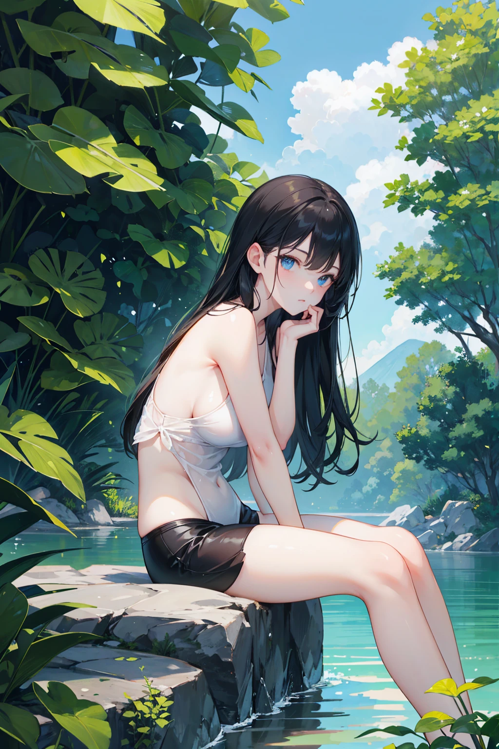 Bikini, tong, heels
