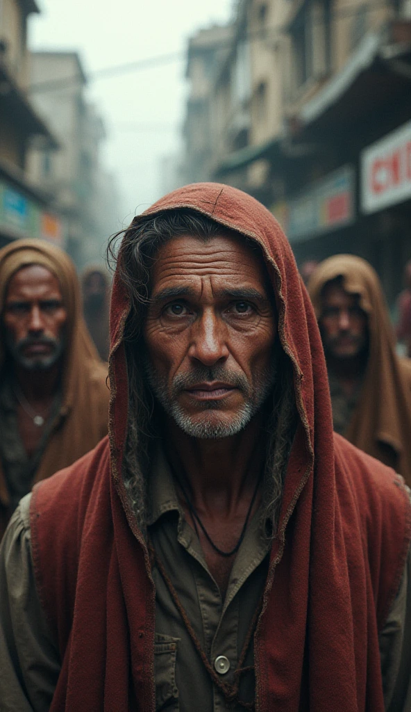 People of Mathura in Distress:
Show the worried faces of the people in Mathura as they suffer from repeated invasions, yearning for peace and security.