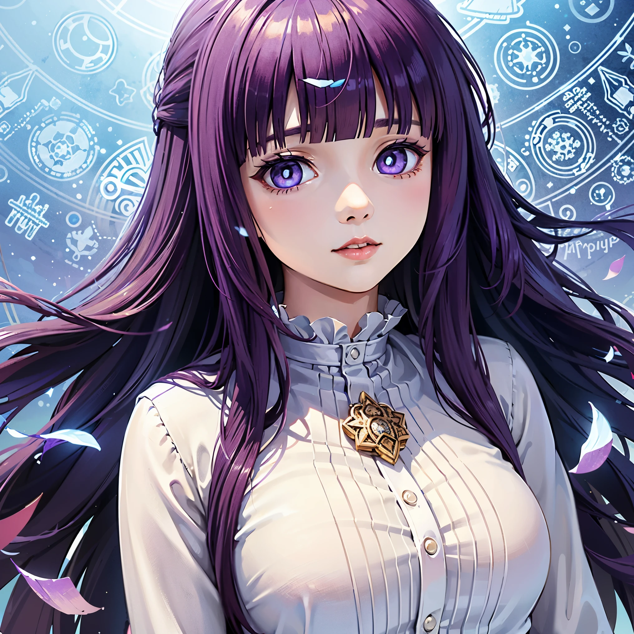 ( Details beautiful eyes and Details face)、((The eyes are bright purple and have irises ))、(masterpiece), masterpiece, ( top quality), Details, High Resolution Illustration ), ((She is a beautiful adult woman))、beautiful women cast spells 、 There are multiple transparent rainbow-colored glass beads floating 、((( The giant magic circle has a very complex pattern and fractal structure)))、Magical aura 、(full body standing)、((Cinematic Production))、The starry sky is spreading、Imprint of Light、 lens flare