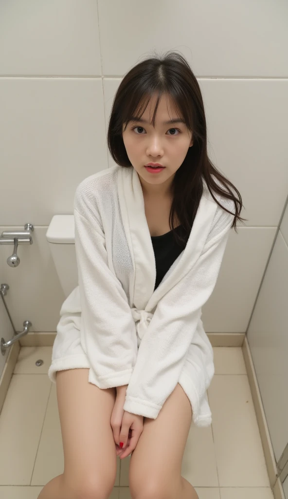 beautiful girl、live-action、Poop、toilet、Voyeur